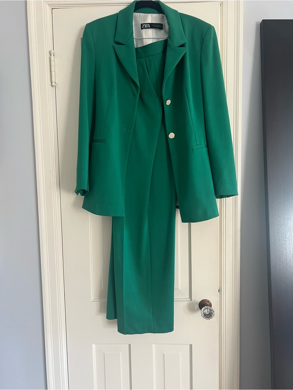 Zara Green Tailored Blazer and Matching Trousers
